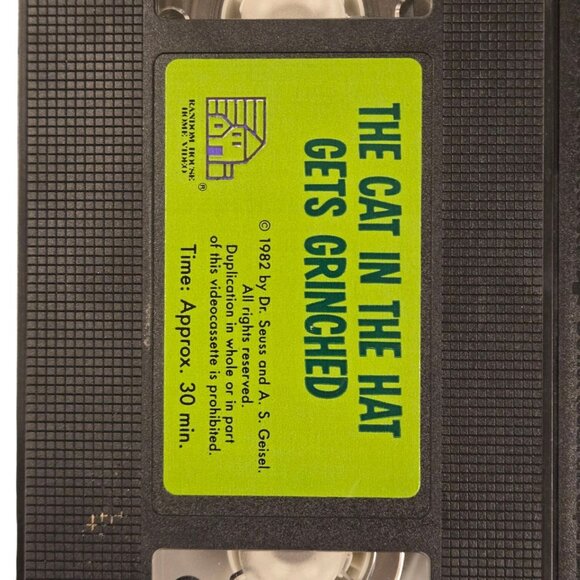 Dr Seuss The Cat In The Hat Gets Grinched VHS Tape Animated Cartoon Vintage - Picture 5 of 11